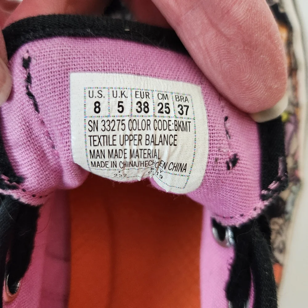 Bobs From Skechers Cat Print Canvas Lace Up Sneakers
